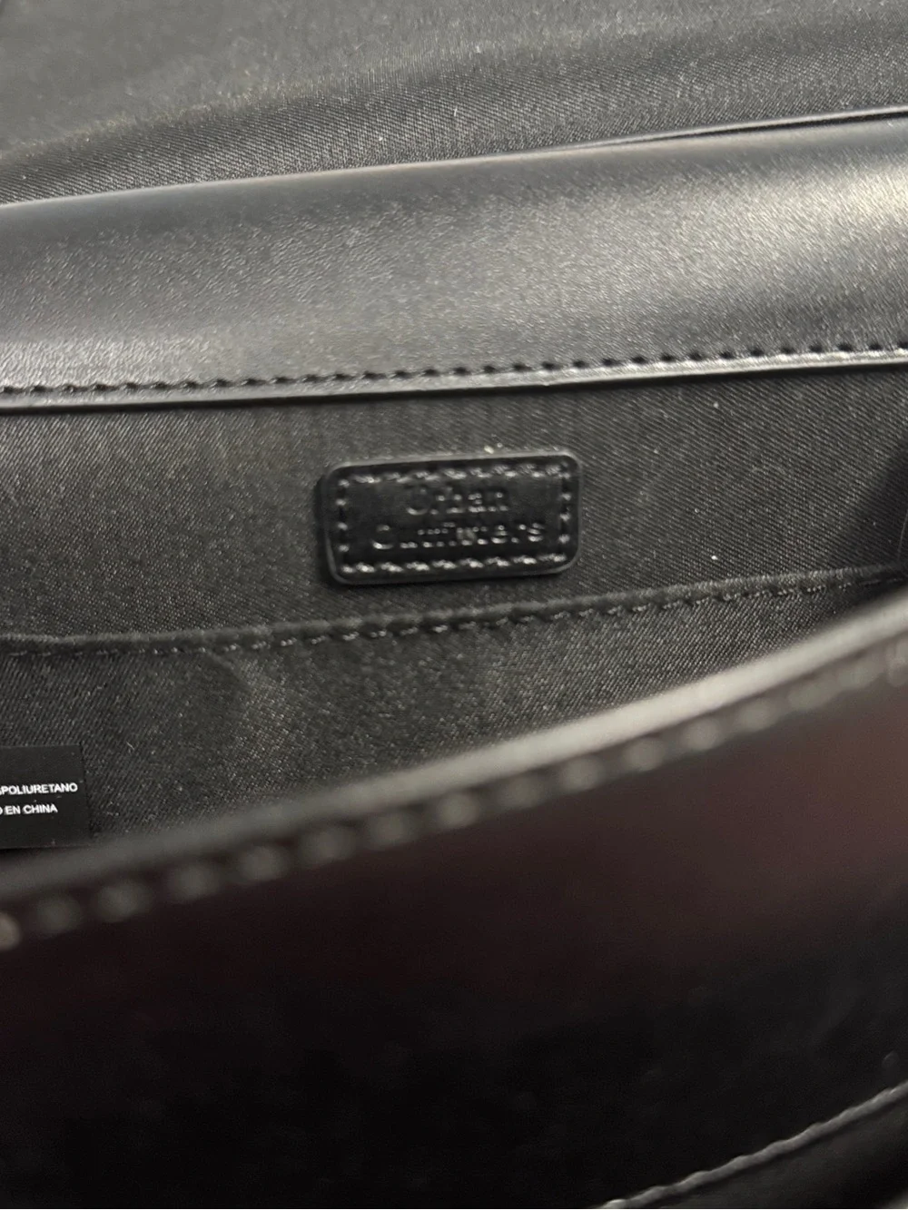 Urban Outfitters Black Faux Leather Front Flap Crossbody Shoulder Bag - Picture 10 of 10